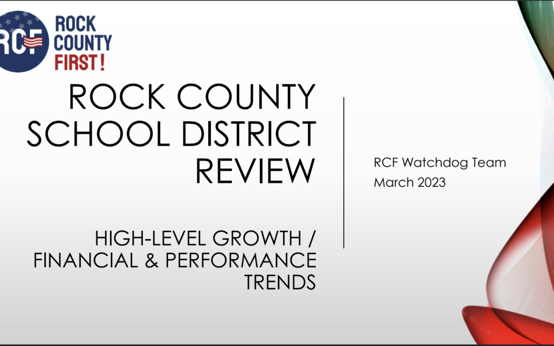 Rock County School District Review, High-level growth / financial & performance trends – March 2023